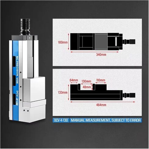 Hydraulic Vise 4/5/inch Pneumatic Hydraulic Flat Mouth Vise, Precision 0.005mm(DCV-5inch) in Saudi Arabia
