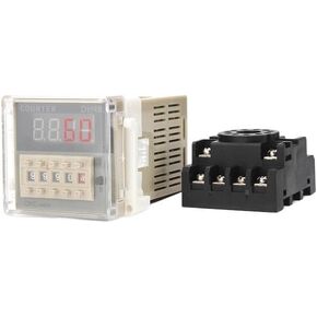 DH48J-11A 11 PIN Contact/Sensor Signal Inport Digital Counter Relay DH48J-11A 12V to 380V وظيفة ذاكرة فشل الطاقة مع قاعدة (AC36V) in Kuwait