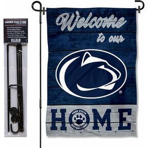 PSU Nittany Lions مرحبًا بك في علم الحديقة المنزلية مع حامل الوقوف in Kuwait