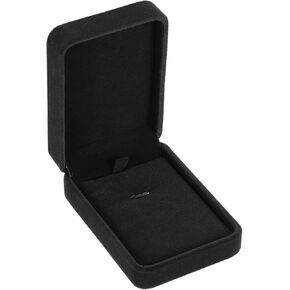 PATIKIL Velvet Necklace Box, Single Slot Vintage Jewelry Holder for Wedding Engagement Proposal Ceremony Anniversary Style 2, Blue in Kuwait