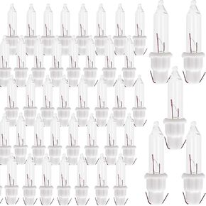 Dazzle Bright 60 Pcs Replacement Christmas Mini Light Bulbs, Warm White Incandescent String Lights With Green Base, 2.5 V for Indoor Outdoor Xmas Tree Decor, 170 mA, 0.42 Watt in Saudi Arabia