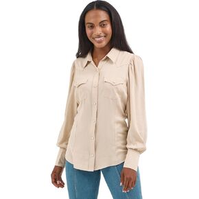 Wrangler Women's Cream Poet Sleeve Top in Kuwait