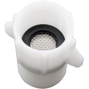 محول صمام تعبئة المرحاض ، 1/2 بوصة أنبوب من 7/8 بوصة من الذكور المناسب مع شاشة مرشح مدمجة ، موصل خرطوم البديه البلاستيكي ABS لاستبدال مدخل المياه WC (حزمة واحدة) in Kuwait