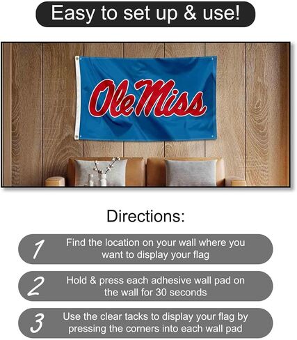 Ole Miss Banner and Tapestry Wall Tack Pads in Saudi Arabia