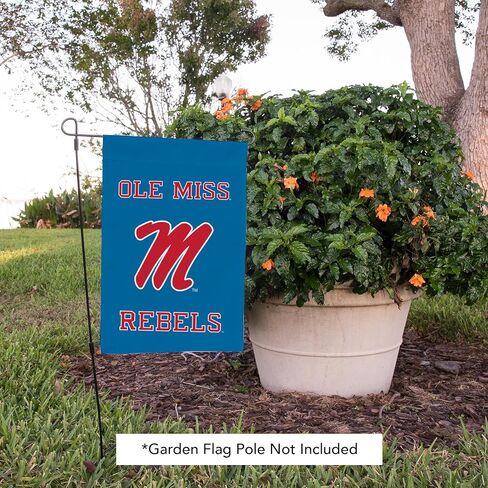 Desert Cactus University of Mississippi Um Garden Flag - 19 × 12 بوصة Mississippi Old Miss Rebels Banner ، للعرض في الهواء الطلق والأحداث (التصميم N) in Saudi Arabia