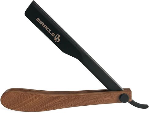 MIRACLE Straight Razors for Men, Straight Edge Razor Shaving Kit, Mens Straight Razor Compatible with Disposable Single Edge Steel Blades in Saudi Arabia