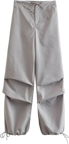 الجيب الجانبي للنساء مطوي عتيق البنية مرنة مرنة السراويل in Kuwait
