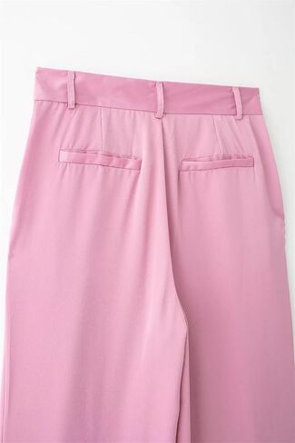 Women's Retro Casual Solid Color Draped Pocket Straight Loose Pants in Saudi Arabia