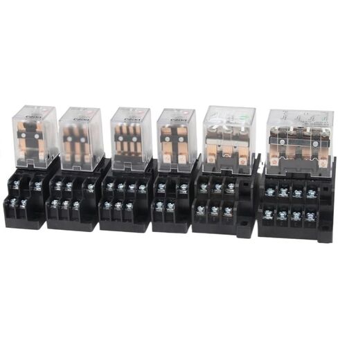 10 أجهزة كمبيوتر لمرحلات التحكم المصغرة بالجملة المرحلة الوسيطة الصغيرة AC 12V DC C24 AC220 HH52P HH53P HH54P (24V ، HH64P AC) in Saudi Arabia
