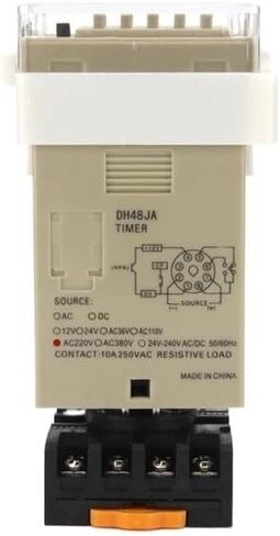 DH48J-8A الإعدادات الإلكترونية العدادات الرقمية العدادات الأسيلة عدادات Acyclic 1-999900 Relay 8p مع قاعدة DC12V/24V/36V AC110V/220V/380V (AC380V) in Saudi Arabia