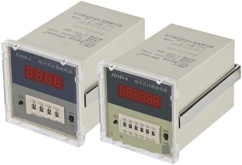 JDM9-4 JDM9-6 4/6-digit Digital Counter Relay Accumulation Power Outage Memory Reset PNP Sensor DC24V AC220V AC380V(JDM9-4 AC220V) in Saudi Arabia