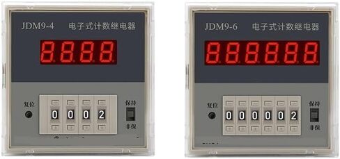 JDM9-4 JDM9-6 4/6-digit Digital Counter Relay Accumulation Power Outage Memory Reset PNP Sensor DC24V AC220V AC380V(JDM9-4 AC220V) in Saudi Arabia