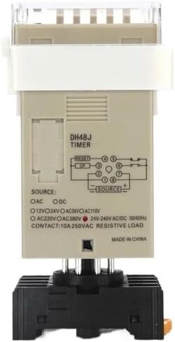 DH48J-8 Electronic preset Digital counters acyclic Display counters 1-999900 Relay 8PIN with Base DC12V/24V/36V AC110V/220V/380V(AC 380V) in Saudi Arabia