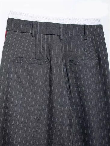 Women's Mid-Rise Zip-Up Trousers with Contrast Side Stripes in Saudi Arabia