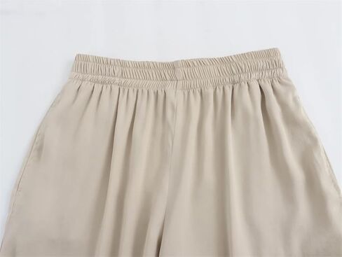 Women's Loose Elastic High Waist Wide Leg Casual Pants in Saudi Arabia