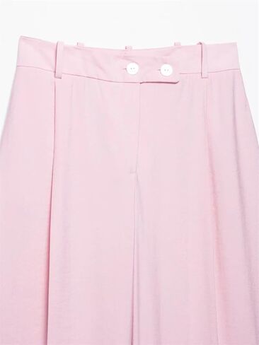 Women's Wide-Leg High-Rise Front Pocket Straight Trousers in Saudi Arabia