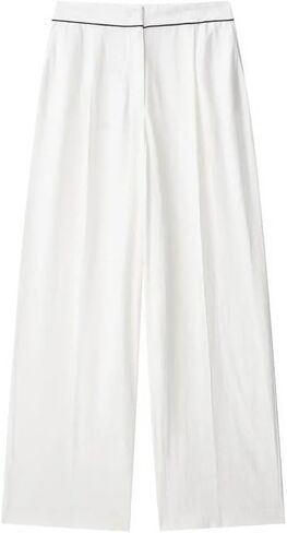 Women's Loose Solid Color Straight Wide-Leg Trousers in Kuwait
