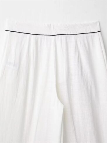 Women's Loose Solid Color Straight Wide-Leg Trousers in Kuwait