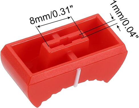 UXCELL STROWER SLIDE POTENTIOMETER FASTER PUSH KNOB PLAST PLAST KNOBS لمقياس الجهد ، الغيتار ، وحدة التحكم ، الحجم ، رمح إدراج باس 8 × 1 مم/0.31 × 0.04 بوصة حزمة بيضاء حمراء من 20 in Saudi Arabia