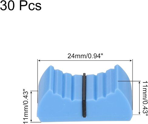UXCELL STROWER SLIDE POTENTIOMETER FASTER PUSH KNOB PLAST PLAST KNOBS لمقياس الجهد ، الغيتار ، وحدة التحكم ، الحجم ، رمح إدراج باس 8 × 1 مم/0.31 × 0.04 بوصة حزمة بيضاء حمراء من 20 in Kuwait
