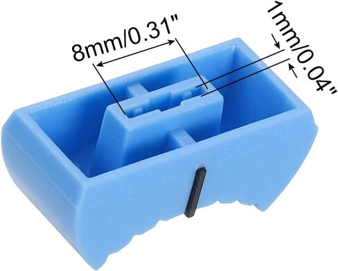 UXCELL STROWER SLIDE POTENTIOMETER FASTER PUSH KNOB PLAST PLAST KNOBS لمقياس الجهد ، الغيتار ، وحدة التحكم ، الحجم ، رمح إدراج باس 8 × 1 مم/0.31 × 0.04 بوصة حزمة بيضاء حمراء من 20 in Kuwait