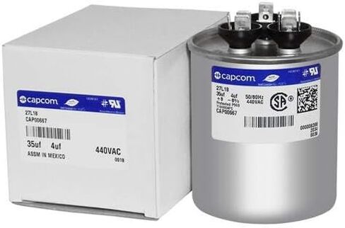 CPT-0667 / CPT00667 Replacement Dual Capacitor - 35/4 MFD x 440 VAC Round in Kuwait