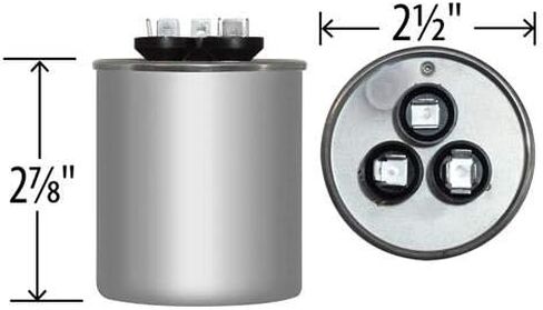 CPT-0667 / CPT00667 Replacement Dual Capacitor - 35/4 MFD x 440 VAC Round in Kuwait