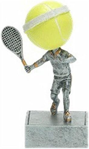 عقد العقد جوائز تنس Bobblehead Trophy - طوله 5.5 بوصة | جائزة خدمة سريعة محفورة - تخصيص الآن in Kuwait