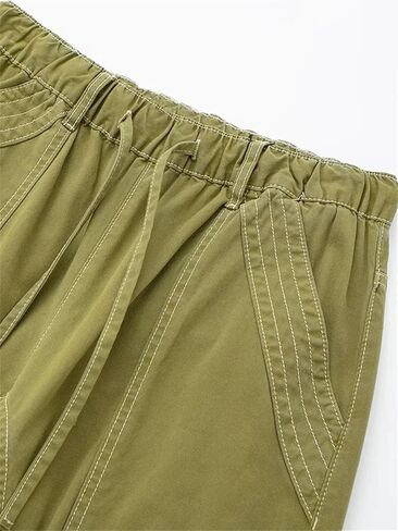 Women's Multi-Pocket High Waist Drawstring Loose Wide-Leg Pants in Saudi Arabia