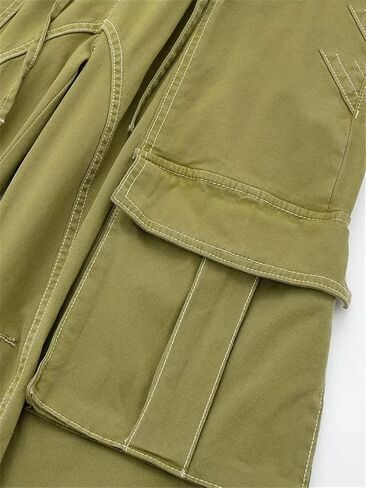 Women's Multi-Pocket High Waist Drawstring Loose Wide-Leg Pants in Saudi Arabia