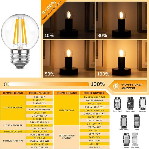مصابيح مصباح LED قابلة للضوء E26 40 واط ، G16.5 4 واط صغير Edison Globe لمبة ، 2700K بيضاء بيضاء دافئة مصباح ضوء خمر للإضاءة المنزلية أو التجارية ، 500 لتر ، 120 فولت ، 3pcs in Kuwait