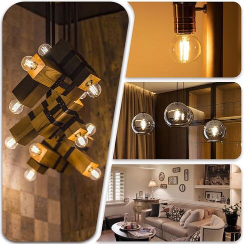 مصابيح مصباح LED قابلة للضوء E26 40 واط ، G16.5 4 واط صغير Edison Globe لمبة ، 2700K بيضاء بيضاء دافئة مصباح ضوء خمر للإضاءة المنزلية أو التجارية ، 500 لتر ، 120 فولت ، 3pcs in Kuwait