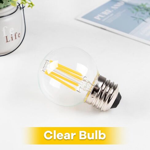 مصابيح مصباح LED قابلة للضوء E26 40 واط ، G16.5 4 واط صغير Edison Globe لمبة ، 2700K بيضاء بيضاء دافئة مصباح ضوء خمر للإضاءة المنزلية أو التجارية ، 500 لتر ، 120 فولت ، 3pcs in Kuwait