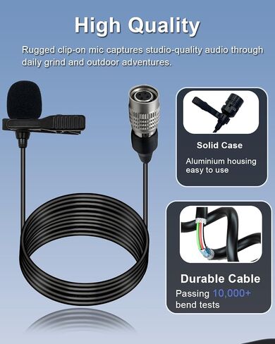 Microphone لافالييه لنظام جهاز إرسال الجسم اللاسلكي للتكنولوجيا الصوتية in Kuwait