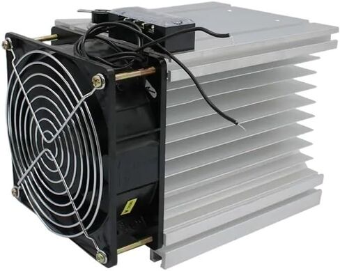 Radiator with Fan for Three Phase Solid State Relay SSR Heat Sink 100A 120A 3-Phase Relay DC 48V Y-150 in Saudi Arabia