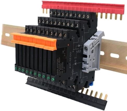 10PCS DIN Rail Mounted Solid State Relay Slim SSR Relay Module DC Control AC DC Control DC 6A SSR-41FDA/DD(10Pcs SSR-41FDA) in Saudi Arabia