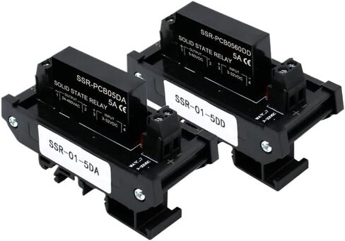 DIN Mounted Relay DC Control AC DC Control DC 5A Solid State Relay Module Single 1 Channel SSR 24-480VAC 3-32VDC Input(DC Control DC) in Saudi Arabia