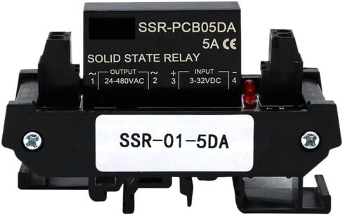 DIN Mounted Relay DC Control AC DC Control DC 5A Solid State Relay Module Single 1 Channel SSR 24-480VAC 3-32VDC Input(DC Control DC) in Saudi Arabia