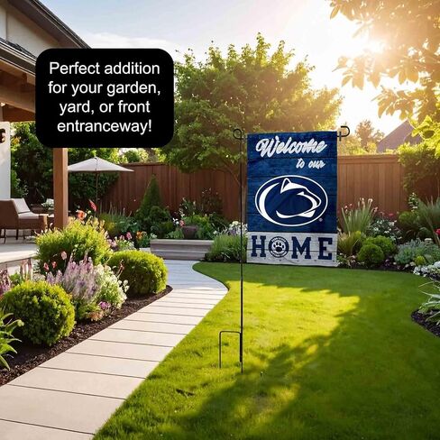 PSU Nittany Lions مرحبًا بك في علم الحديقة المنزلية مع حامل الوقوف in Kuwait