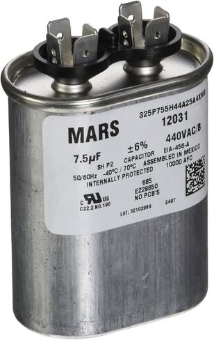 MARS - Motors & Armatures 12031 Oval 7.5 Micro-Farad Single Section Run Capacitor in Saudi Arabia