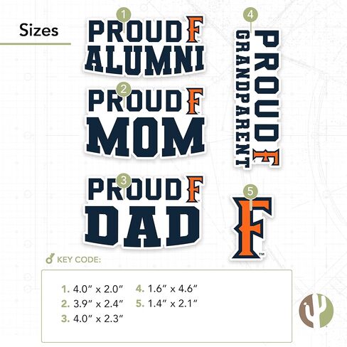 Desert Cactus Cal State University California Titans F Sticker Vinyl Secal Laptop Water Bottle Scrapbook (Family Full Sheet) in Kuwait