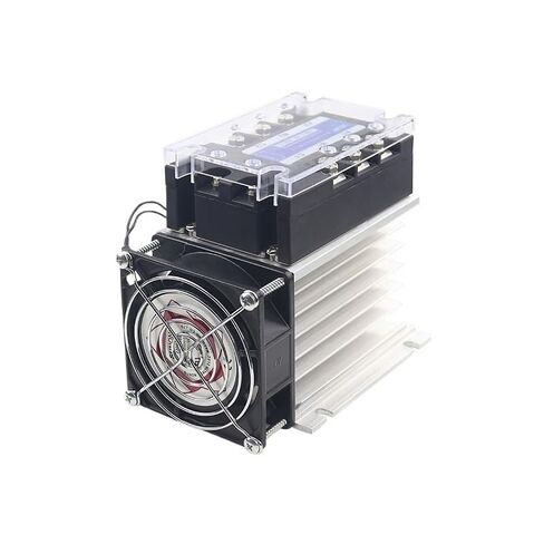 Three-Phase Solid State Relay DC Control AC 380V 40A SSR-3 032 3840Z DC-AC Complete Set (Relay, Heat Sink, Fan)(Three-Phase 10DA) in Saudi Arabia