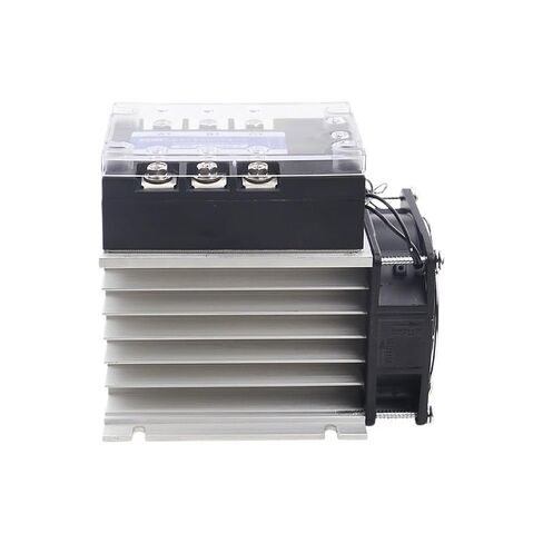 Three-Phase Solid State Relay DC Control AC 380V 40A SSR-3 032 3840Z DC-AC Complete Set (Relay, Heat Sink, Fan)(Three-Phase 10DA) in Saudi Arabia