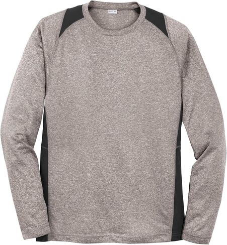 Sport Tek Men's Long Sleeve Heather Colorblock in Kuwait