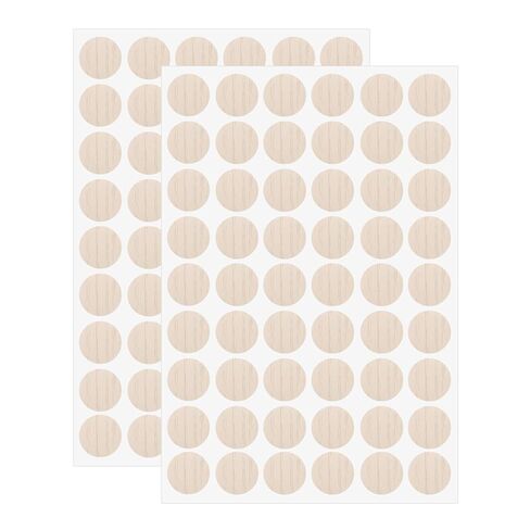 HARFINGTON 2 Sheets Screw Hole Covers Stickers 21mm 54 in 1 Self Adhesive Screw Covers Caps Waterproof Dustproof Sticker PVC for Wall Cabinets Desk Screws Furniture Repairing, Dark Brown in Saudi Arabia