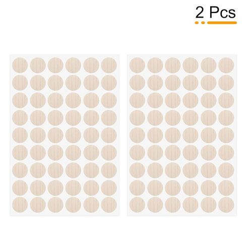 HARFINGTON 2 Sheets Screw Hole Covers Stickers 21mm 54 in 1 Self Adhesive Screw Covers Caps Waterproof Dustproof Sticker PVC for Wall Cabinets Desk Screws Furniture Repairing, Dark Brown in Saudi Arabia
