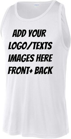 INK STITCH Men St356 Custom Printing Logo Photo Texts Layable Performance Tank Tops in Kuwait