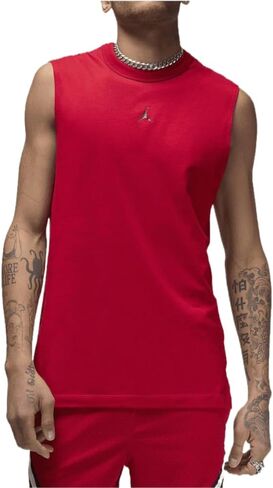 Jordan Sport Men's Dri-FIT Sleeveless Top (Gym Red/Black, FN5856-687) in Saudi Arabia