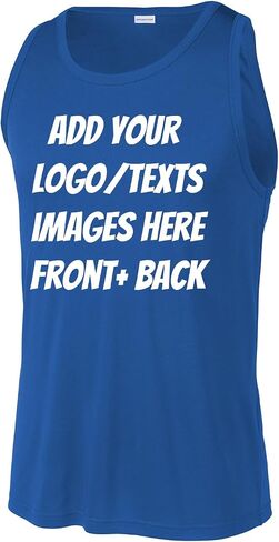 INK STITCH Men St356 Custom Printing Logo Photo Texts Layable Performance Tank Tops in Kuwait