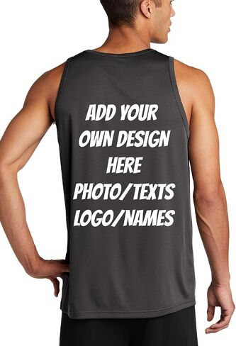 INK STITCH Men St356 Custom Printing Logo Photo Texts Layable Performance Tank Tops in Kuwait